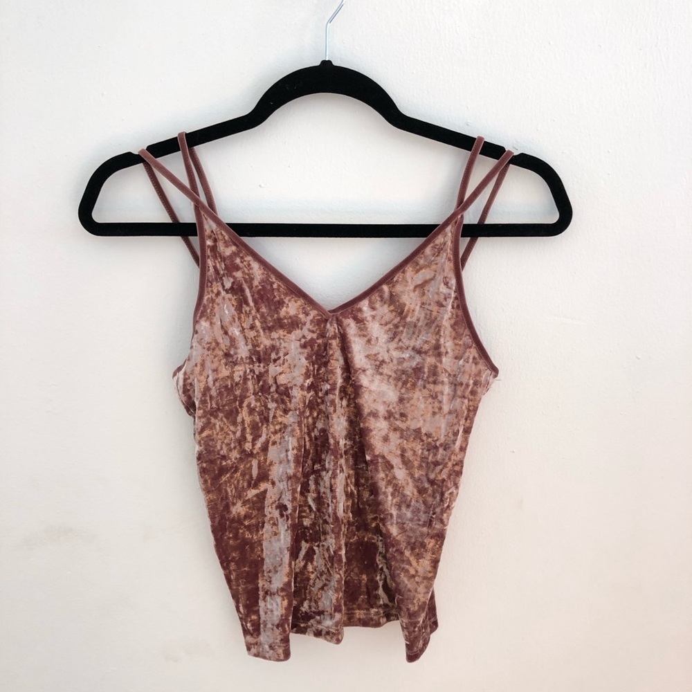 Crushed velvet tank top